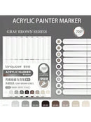 Languo 9pcs Acrylic Marker Pen Set Soft Brush Paint Pens For Art