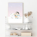 Shinchan Canvas Wall Art Cute Cartoon Kids Bedroom Decor Poster