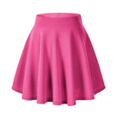 Plus Size Pleated Skirt Knee Length Flared Casual Women Skirt