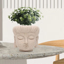 Buddha Head Flower Pot Planter Vase For Home Office Decor