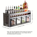 Stainless Steel Spice Rack Wall Mounted Kitchen Storage Organizer