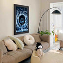 B-BLACK Mirror Wall Poster Self Adhesive For Bedroom Living Room Office