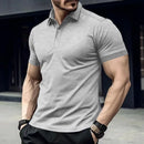 Men's Polo Shirt Short Sleeve Solid Color Lightweight Casual Top