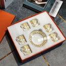 12pcs Espresso Cups Set Ceramic Coffee Tea Cups With Plates And Handles