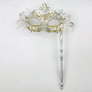 Venetian Masquerade Mask With Holding Stick For Womens Party