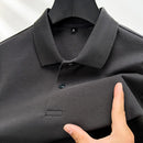 Men's Polo Shirt Cotton Casual Short Sleeve Solid Color Lapel Tee