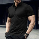 Men's Polo Shirt Short Sleeve Solid Color Lightweight Casual Top
