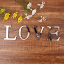 3D Silver English Letters Wall Stickers Acrylic Mirror Home Decor