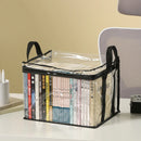 Foldable Book Box Transparent Waterproof Organizer For Home And Classroom