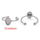 10pcs Adjustable Stainless Steel Ring Settings Blank Base For Jewelry