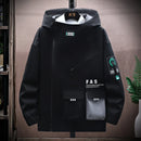 Men's Hooded Zipper Jacket Pilot Style Loose Velvet Coat