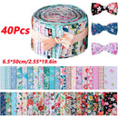 40Pcs Cotton Quilt Fabric Strips For Quilting Patchwork Craft