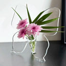 Transparent Acrylic Butterfly Vase Decorative Glass Garden Figurine