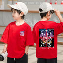 Korean Children's T Shirts Cotton Short Sleeve Graphic Tops Boys Girls