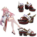 Genshin Impact Yae Miko Cosplay Shoes Adult Size Custom Footwear