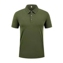 Men's Polo Shirt Short Sleeve Solid Color Lightweight Casual Top