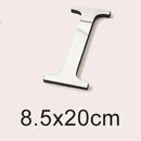 3D Silver English Letters Wall Stickers Acrylic Mirror Home Decor