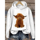 Highland Cow Hoodie 3D Print Unisex Animal Hooded Sweatshirt Pullovers