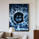 B-BLACK Mirror Wall Poster Self Adhesive For Bedroom Living Room Office