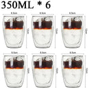 Double Wall Borosilicate Glass Mug Set Heat Resistant Tea Coffee Cups