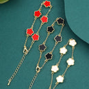 Five-petal Flower Bracelet Gold Color Chain Friendship Jewelry For Women