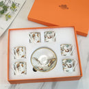 12pcs Espresso Cups Set Ceramic Coffee Tea Cups With Plates And Handles