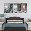 4pcs Acrylic Mirror Wall Stickers Self Adhesive DIY Home Decor