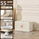 Foldable Storage Cabinet With Wheels Dustproof Wardrobe Organizer