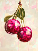Retro Fruit Disco Ball Poster Citrus Apple Strawberry Canvas Art