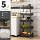 Multi-Layer Storage Rack Mobile Trolley For Kitchen Bedroom Bathroom Snacks