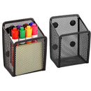 Magnetic Pencil Holder Mesh Desk Organizer Container For Office Home