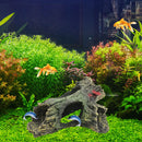 Fish Tank Decor Hollow Log Aquarium Escape Hole Dead Wood Ornament