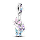 925 Silver Charm Pendant Animal Firefly Butterfly Dragonfly Beads