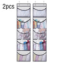 Foldable Over The Door Clothes Organizer With 5 Pockets For Closet
