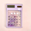 Mini Solar Calculator Transparent Quicksand 8 Digit Display For Students