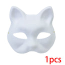 DIY Cat Face Mask Set Paintable Blank Masks For Party Cosplay
