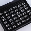 10Pcs Stainless Steel Rings Set Simple Classic Mixed Colors Jewelry
