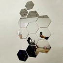 Hexagon Acrylic 3D Mirror Wall Sticker Set For Home Decoration