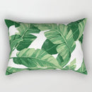 Nordic Tropical Plant Fabric Sofa Cushion Velvet Office Pillow
