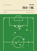 Football Canvas Wall Art Golden Goal Soccer Sports Poster Print