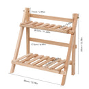 Wooden Desktop Organizer Shelf Trapezoidal Desk Storage Rack For Office