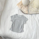 Kids Short Sleeve T-shirt Cotton Bowknot Casual Summer Tee For Girls