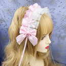 Lovely Sweet Anime Maid Cosplay Headband Lace Flower Hair Accessory