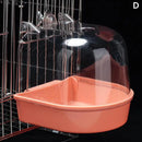 Clear Hanging Bird Bath For Parakeet Canary Budgerigar Cockatiel