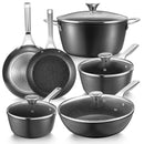 Induction Cookware Nonstick 10-Piece Pots And Pans Set For All Stoves
