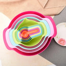 10 Pcs Rainbow Mixing Bowls Set Nesting Stackable Measuring Cups