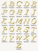 Golden Mirror Acrylic Wall Sticker Large 20cm DIY English Letters Decor