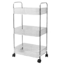 Mobile Rolling Storage Cart With 2 3 4 Tiers Multi-Layer Organizer