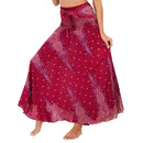 Boho Maxi Skirt Women Vintage Two Way Wear Beach Dress Skirt