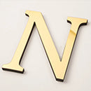 Golden Mirror Acrylic Wall Sticker Large 20cm DIY English Letters Decor